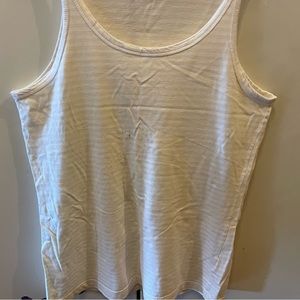 Light yellow and white tank top